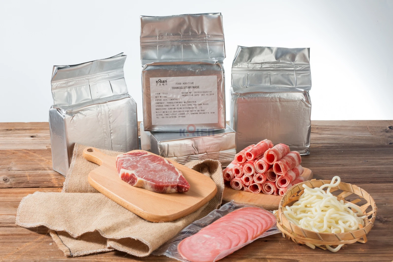 Transglutaminase for meat